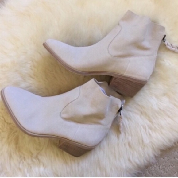 Joie Adria Slouchy Suede Latte Ankle Booties - Picture 5 of 8